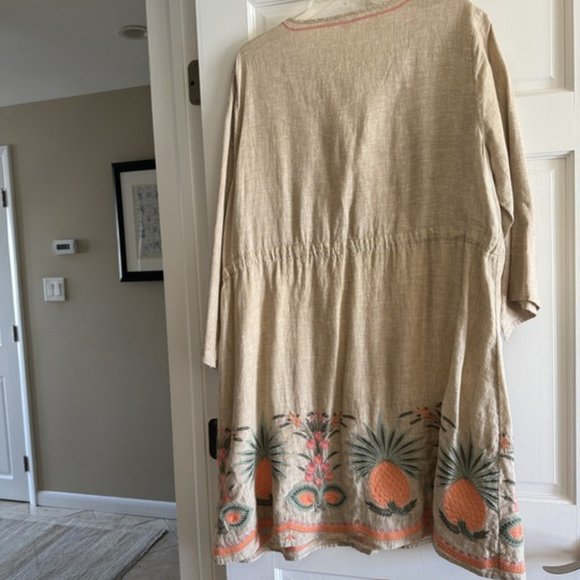 Spartina 449 Linen Embroidered Dress - Picture 7 of 10